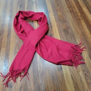 Red Cashmere Blend Scarf